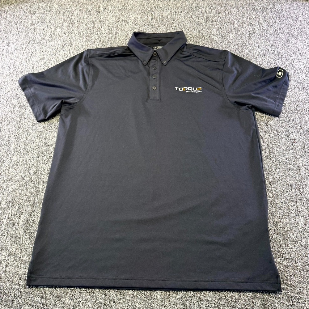 Ogio Torque Motor Suites Polo Shirt Men XL Black Stretch Golf Tennis Performance